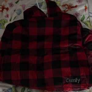 The Comfy- Red and Black Oversized Sleepwear